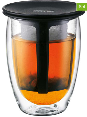 Bodum 2-delige theeset "Tea for one" zwart - 350 ml