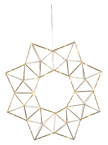 Best Season Decoratieve led-hanger "Line" goudkleurig - Ø 40 cm