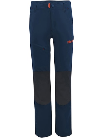 Trollkids Spodnie trekkingowe "Hammerfest" - Slim fit - w kolorze granatowym