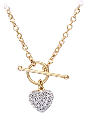Revoni Gouden ketting met diamanten hanger - (L)44 cm