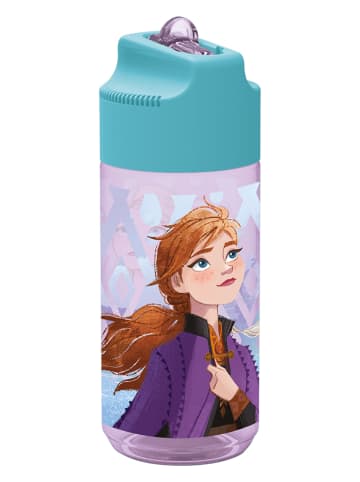 Disney Frozen Drinkfles met rietje "Frozen" roze/lichtblauw - 400 ml