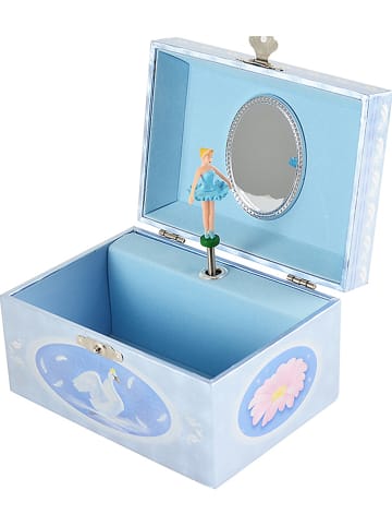 Magni Sieradenbox met muziek lichtblauw - (B)16 x (H)12 x (D)12 cm