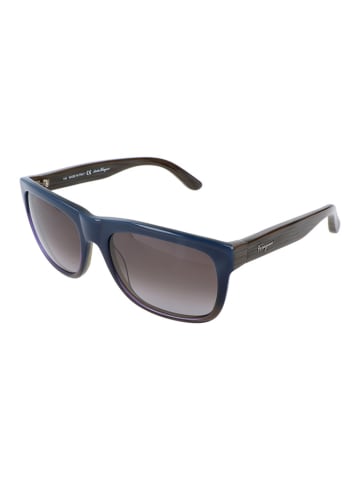 Salvatore Ferragamo Męskie okulary przeciwsłoneczne "SF686S 401" w kolorze niebieskim
