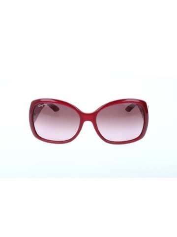 Salvatore Ferragamo Damskie okulary przeciwsłoneczne w kolorze czerwono-różowym