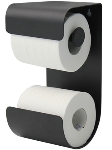 Sealskin Toilettenpapierhalter in Schwarz - (B)11,5 x (H)12,5 x (T)5,5 cm