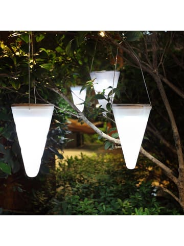 Lumijardin LED-Solarleuchte "Creamy" in Weiß - (H)17 x Ø 10 cm