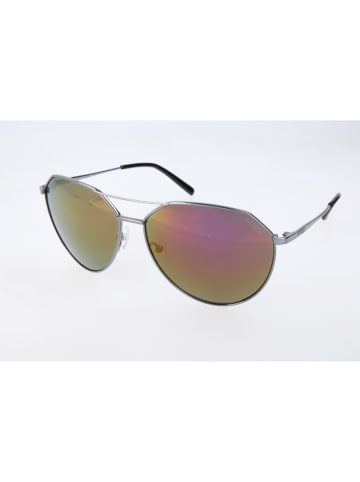 Guess Herren-Sonnenbrille in Silber/ Grün-Pink