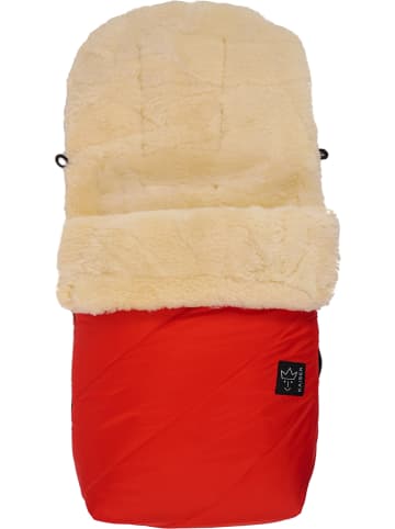 Kaiser Naturfellprodukte Lammfell-Fußsack "Patty" in Rot - (L)90 x (B)45 cm