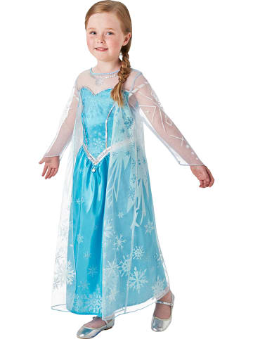Rubie`s Sukienka kostiumowa "Elsa Frozen Deluxe" w kolorze turkusowo-białym