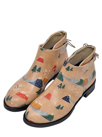 Dogo Enkelboots "All good things are wild and free" beige