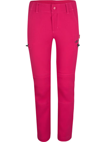 Trollkids Spodnie trekkingowe Zipp-Off "Kjerag Zip" w kolorze różowym