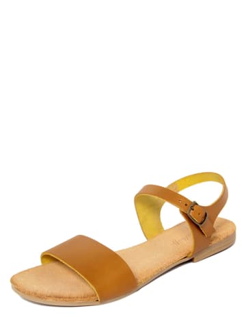 Lionellaeffe Leren sandalen geel