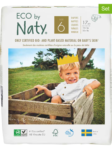 Naty 4-delige set: ecologische luiers - gr. 6 - 4x 17 stuks