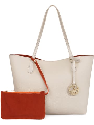 Bags selection Shopper bag w kolorze kremowo-pomarańczowym - 28 x 44 x 14 cm