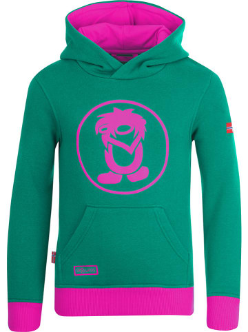 Trollkids Sweatshirt "Troll" in Grün/ Pink