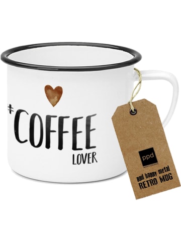 Ppd Koffiekop "Coffee Lover" wit/zwart - 400 ml