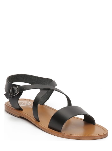 Whitesun Skórzane sandały "Manaus" w kolorze czarnym