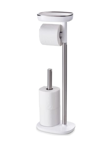JosephJoseph Toiletbutler "Easystore" wit/zilverkleurig - (B)22,5 x (H)68 x (D)16,5 cm