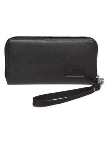 Eastpak Skórzany portfel "Kai" w kolorze czarnym - 19 x 10 x 2,5 cm