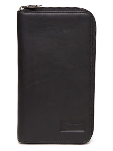 Eastpak Skórzany portfel "Tait Single" w kolorze czarnym - 12 x 22  x 2 cm