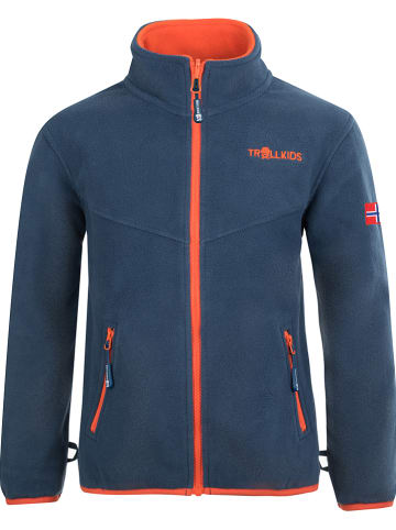 Trollkids Fleece vest "Oppdal XT" oranje/blauw
