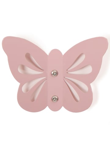 Roommate Wandhaak "Butterfly" rosé - (B)13,5 x (H)9 cm