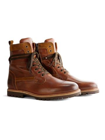 TRAVELIN' Leder-Boots "Nordfold" in Cognac