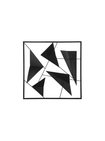Velini Dekoracja ścienna w kolorze czarnym - (S)50 x (W)50 x (G)4 cm