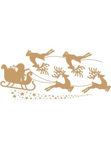 Ambiance Wandsticker "Christmas sledge of santa claus and reindeer"