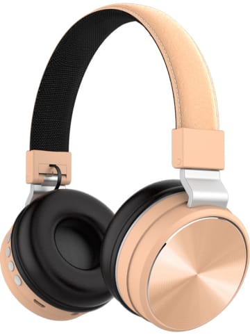 SWEET ACCESS Słuchawki bezprzewodowe Bluetooth On-Ear w kolorze złoto-białym