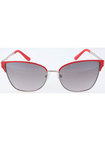Guess Damen-Sonnenbrille in Silber-Rot/ Grau