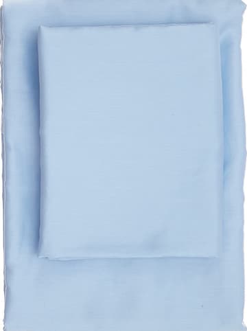 Colorful Cotton Satin-Bettwäsche-Set "De Blue" in Hellblau