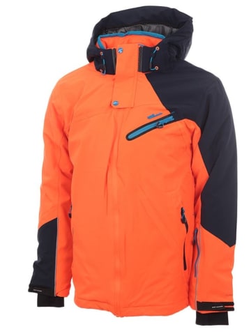 Peak Mountain Ski-/snowboardjas oranje/donkerblauw