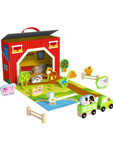 Tooky Toy Speelkoffer "Farm" met accessoires - vanaf 3 jaar