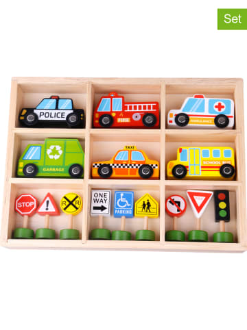 Tooky Toy 16-delige speelset "Transportation & Street Sign" - vanaf 3 jaar