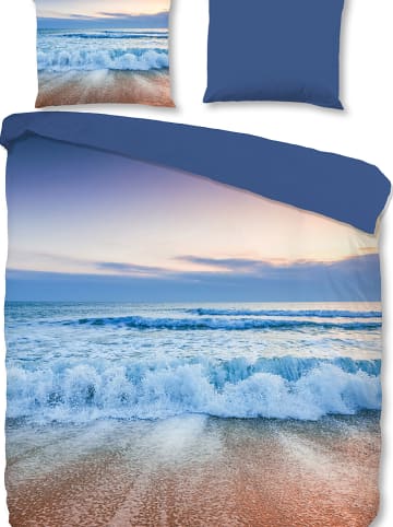 Good Morning Beddengoedset "Blue Sea" blauw