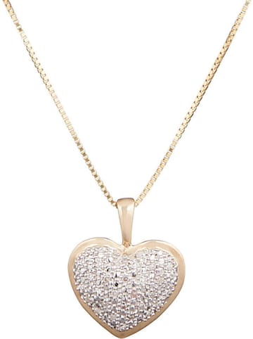 DIAMOND & CO Gouden hanger "coeur" met diamanten