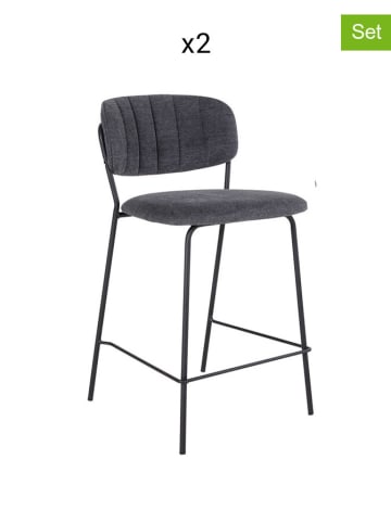 House Nordic 2-delige set: stoelen donkergrijs - (B)48 x (H)90 x (D)54,5 cm