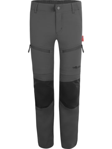 Trollkids Spodnie trekkingowe Zipp-Off "Nordfjord" - Slim fit - w kolorze szarym