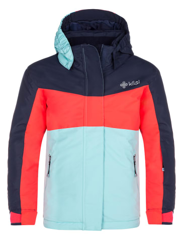 Kilpi Ski-/snowboardjas "Mils" lichtblauw/roze/donkerblauw