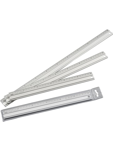 Folia Aluminium liniaal zilverkleurig - 30 cm