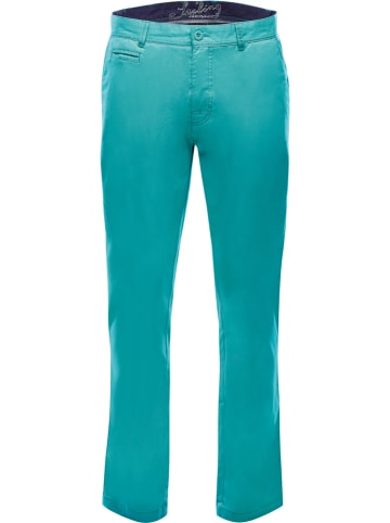 MARINEPOOL Spodnie chino "Dex" w kolorze turkusowym