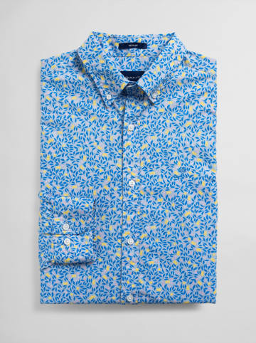 Gant Hemd - Regular fit - in Blau/ Gelb