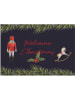 Tierra Bella Deurmat "Christmas Fairy Tale" donkerblauw/groen - (L)70 x (B)40 cm