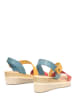 Qualä Leder-Sandaletten in Gelb/ Rot/ Blau