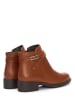 Abril Flowers Leder-Boots in Braun