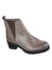 Leder-Chelsea-Boots "Lugnut" in Taupe