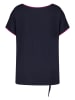 SAMOON Shirt donkerblauw/roze