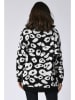 Plus Size Company Vest "Delia" zwart/wit