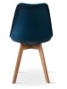 Red Deco 4-delige set: eetkamerstoelen "Lagom" donkerblauw - (B)53 x (H)83 x (D)45 cm